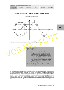 Schritt für Schritt erklärt – Sinus und Kosinus