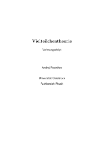 Vielteilchentheorie - Universität Osnabrück