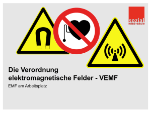 Die Verordnung elektromagnetische Felder – VEMF