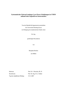 Systematischer Entwurf analoger Low