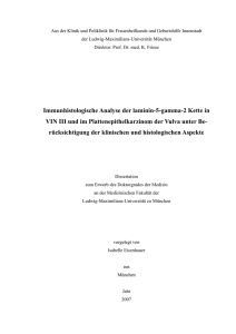 Immunhistologische Analyse der laminin-5-gamma