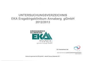 Untersuchungsverzeichnis - EKA Erzgebirgsklinikum Annaberg