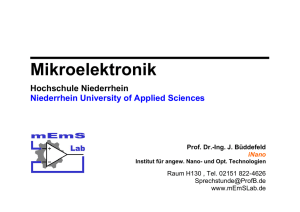 U - mEmS-Labor, Elektronische Schaltungen, Mikroelektronik