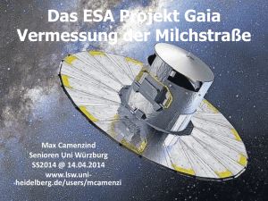 Das GAIA Projekt 6-dimensionale Milchstraße