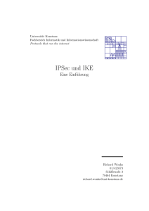 IPSec und IKE - Fachbereich Informatik und Informationswissenschaft