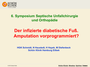 Dr. H. Schmidt, Der diabetische Fuss. Amputation vorprogrammiert