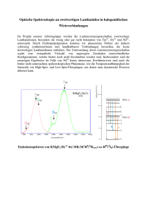 Optische Spektroskopie an zweiwertigen Lanthaniden in