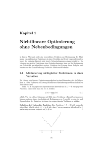 Nichtlineare Optimierung ohne Nebenbedingungen