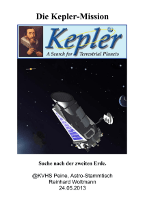 Die Kepler-Mission Suche nach der zweiten Erde.