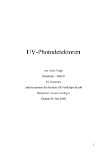 UV-Photodetektoren - Institut für Festkörperphysik