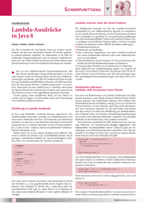 Lambda-Ausdrücke in Java 8