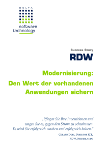 Success Story - RDW Modernisation