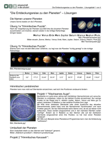 Planeten-Lösungen - Wissenschaft in die Schulen