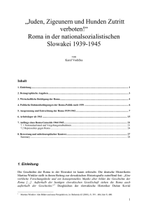 „Juden, Zigeunern und Hunden Zutritt verboten!“ Roma in der