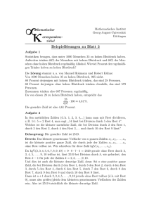 Beispiellösungen zu Blatt 3 - Mathematik an der Universität Göttingen
