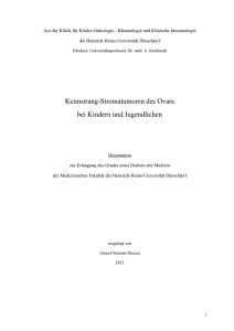 Keimstrang-Stromatumoren des Ovars bei Kindern und Jugendlichen