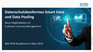 Datenschutzkonformes Smart Data und Data Pooling