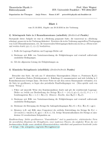 Blatt 1 - Institut für Theoretische Physik