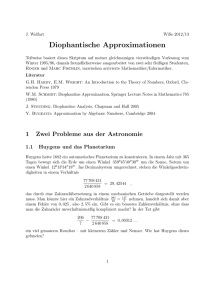 Diophantische Approximationen