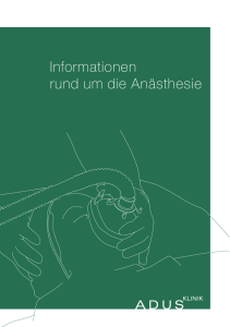 Informationsbroschüre Anästhesie für Erwachsene