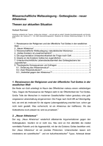 Wissenschaftliche Weltauslegung - Gottesglaube