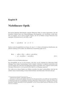 Nichtlineare Optik - Walther Meißner Institut