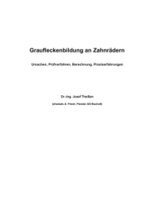 Graufleckenbildung an Zahnrädern