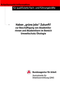 Haben „grüne Jobs“ Zukunft? - Geographisches Institut Heidelberg
