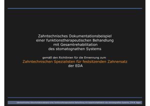 Zahntechnisches Dokumentationsbeispiel einer