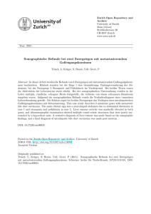 Sonographische Befunde bei zwei Zwergziegen mit