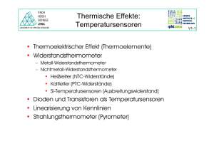 Thermische Effekte: Temperatursensoren