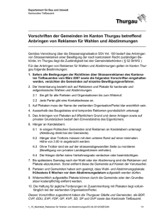 Vorschriften der Gemeinden im Kanton Thurgau betreffend