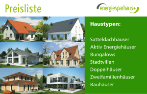 Preisliste - Energiesparhaus Plus