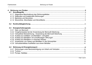 Kapitel 4: Strömung von Fluiden, Teil 1