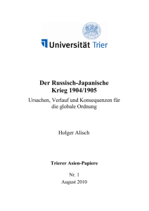 Trierer Asien-Papiere, Nr. 1, August 2010.