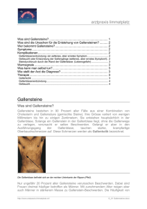 Gallensteine - Arztpraxis Limmatplatz