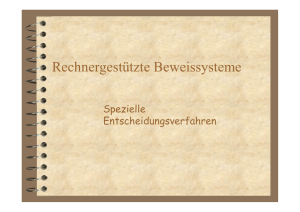 Entscheidungsverfahren - Fachbereich Mathematik und Informatik