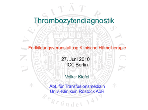Thrombozytendiagnostik