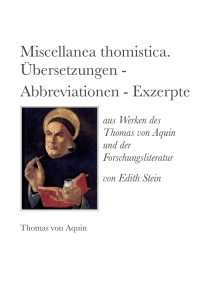 Abbreviationen - Exzerpte, aus Werken des - Edith-Stein