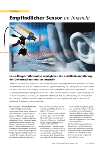 Laser-Doppler-Vibrometer zur Aufklärung des Gehörmechanismus