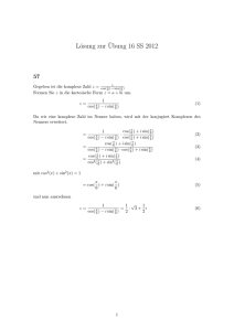 Lösung zur¨Ubung 16 SS 2012 - AK