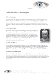 Sehschwäche / Amblyopie