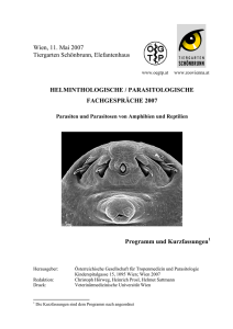 Abstracts Helminthologische / Parasitologische Fachgespräche 2007