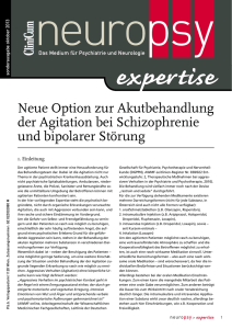Neue Option zur Akutbehandlung der Agitation bei Schizophrenie