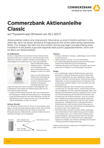 Commerzbank Aktienanleihe Classic