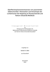 Untersuchungen der Streulichtcharakteristik von