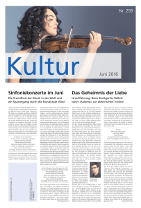 Nr. 259 Juni 2016 - Kulturgemeinschaft