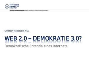 web 2.0 – demokratie 3.0? - Evangelische Akademie Meissen