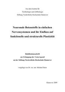 Neuronale Botenstoffe in einfachen Nervensystemen und ihr