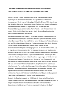 Fallgeschichte und Dokumente zu Jurij und Frank Pasterk (Kärnten)